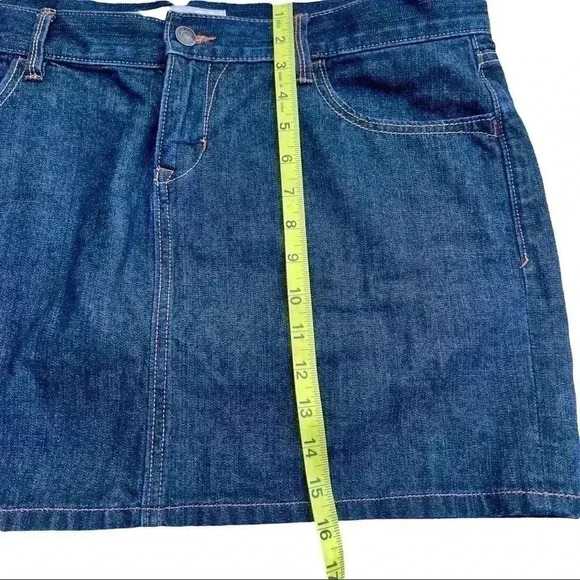 OLD NAVY DENIM MINI SKIRT•SIZE 14• DARK BLUE• - Picture 5 of 7